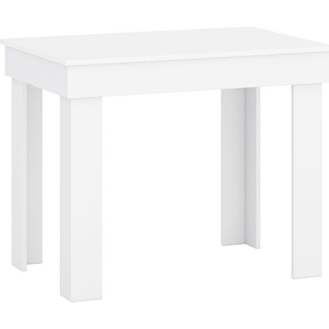 Mesa de comedor de cocina pequeña 90x60cm blanca (1/3)