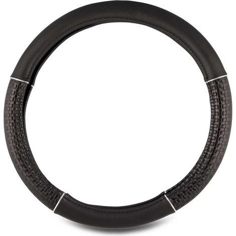 COUVRE VOLANT NOIR INSERT CHROME z (1/3)