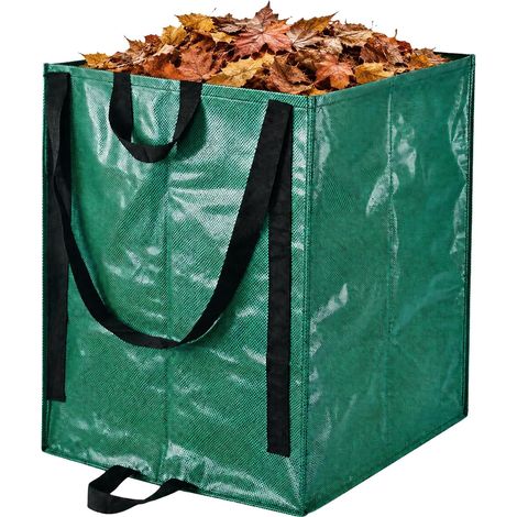 Sacs Poubelles de Jardin Réutilisables 180 L - Matériau PP Imperméable - Sacs de Ramassage de Feuilles avec Poignées (1/5)