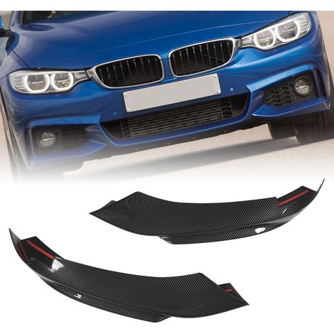 Lame de pare-chocs avant texturée en fibre de carbone (une paire) pour BMW Série 4 F32 F33 F36 M Sport 2014-2020