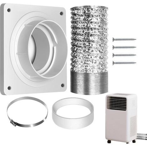 Kit de ventilación para aire acondicionado portátil, anillo de sellado con conector ajustable para conductos de refrigeración de verano. (1/5)
