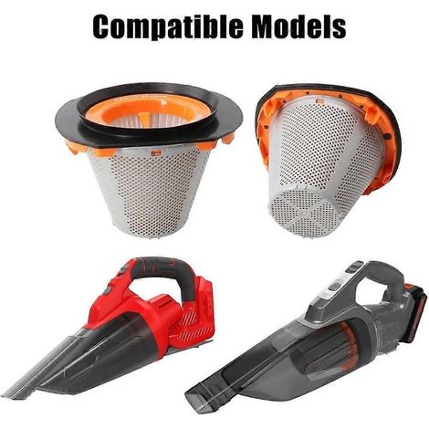 Pièces de rechange pour cartouche filtrante d'aspirateur à main Black & Decker BCHV001D1 BCHV001C1 (1/5)