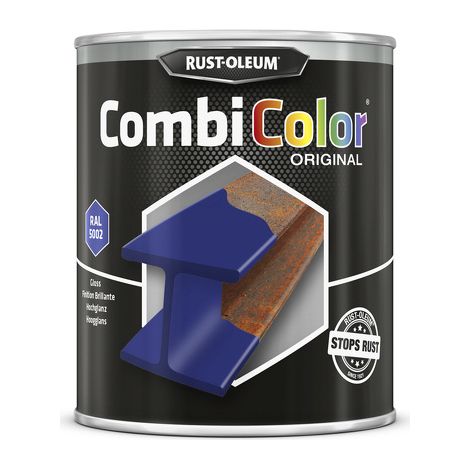Rust-Oleum CombiColor peinture métal antirouille bleu outremer RAL 5002 brillant 2,5 L