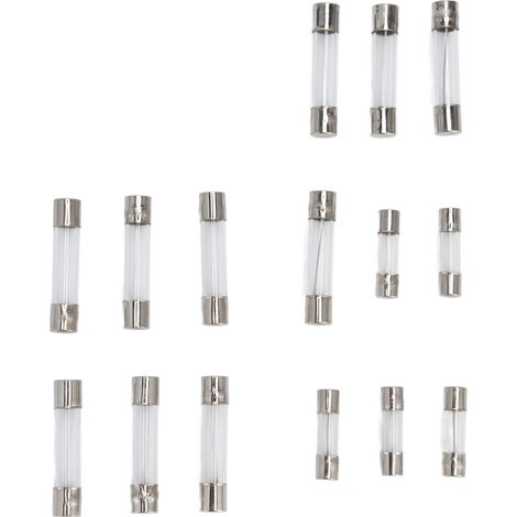 Boîte de fusibles auto 250 pièces, assortiment verre rapide 15 types 1‑20A 250V pour véhicule (1/5)