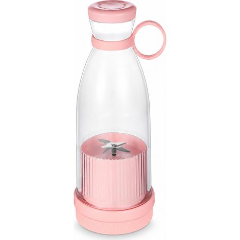 Blender Portable Rechargeable pour Jus et Smoothies, Mini Gobelet Électrique Rose (1/5)