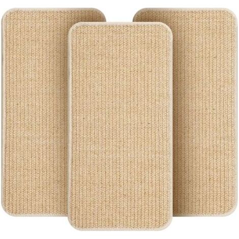 3-teiliges Katzenkratzmatten-Set, 50 x 25 cm, rutschfeste Katzenkratzmatte für Sofa, geeignet für Wände und Türen, Sofa, Möbel und Couches, Schutzmatte (Holzfarbe) (3-teilig) (1/5)