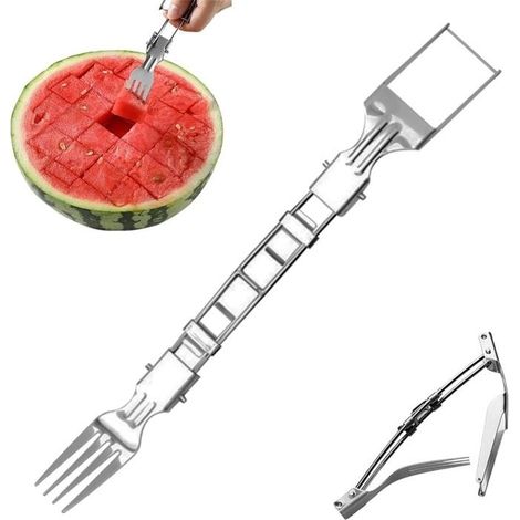 Coupe-Fruits Pliable 2 En 1 En Acier Inoxydable,2025 Nouve Coupe Pasteque,Watermelon Coupe Pastèque Slicer Cutter, Avancé (1/5)