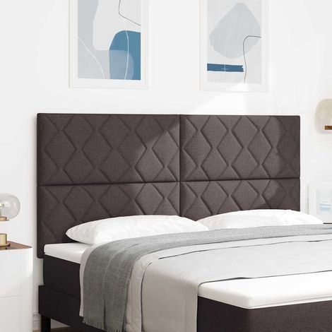 Tête de lit LED Marron 180 cm tissu vidaXL (1/5)