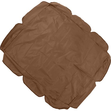 Drehbare Markise aus 210D silberbeschichtetem Oxford-Gewebe, wasserdicht und UV-beständig, für Gartenstühle, Terrasse oder Balkon, 142 x 120 x 18 cm, dunkelbraun (1/5)