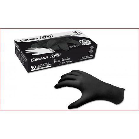 GUANTE NITRILO NEGRO T -9 9 1/2 - CEGASA