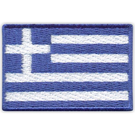 Aufnäher mit griechischer Flagge – selbstklebende Rückseite – gestickter Aufnäher/Abzeichen/Emblem