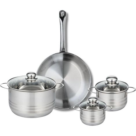 Ensemble de 1 Poêle de cuisson 28 cm et 3 faitouts 12, 14 et 20 cm Elo Profi Brillant (1/5)