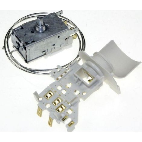THERMOSTAT + SUPPORT LAMPE EN REMPLACEMENT THERMOSTAT A130681R POUR REFRIGERATEUR WHIRLPOOL (1/2)