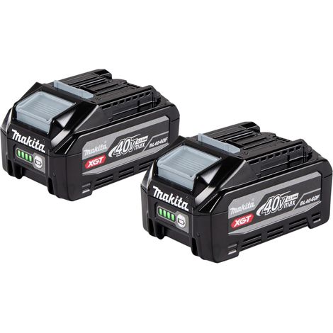 Makita Akku Set 2x BL 4040 F Li-Ion Akku 40 V max. 4,0 Ah XGT ( 2x 1910N6-8 ) mit LED Anzeige