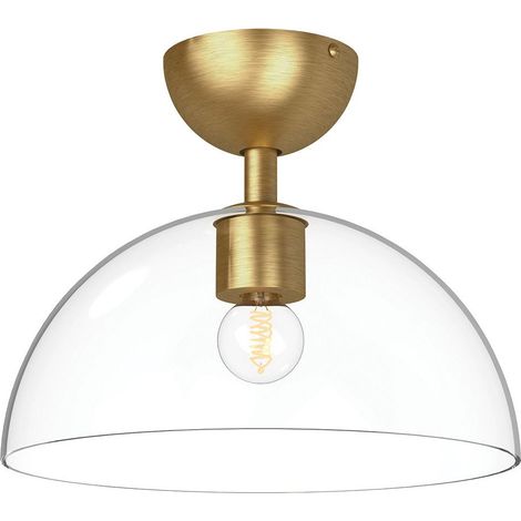 Elstead Alora Mood Jude Plafonnier semi-encastré contemporain en forme de bol, couleur or brossé, 1 ampoule E27 (1/5)