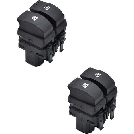 Lot de 2,Interrupteur principal de commande de lève-vitre, avant gauche, 2 boutons, pour Opel Vivaro (F7) 2003   2017, 10 broches, numéro de pièce OEM:8200060045