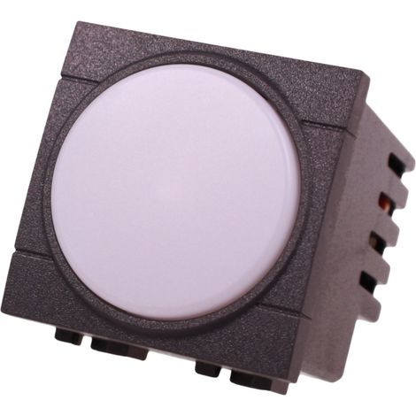 Serie Civile ETTROIT Nero Compatibile Con Bticino Living International (Luce Emergenza LED 2M 6000K)