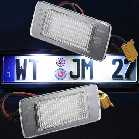KIT LUCI TARGA A LED 2 PEZZI COMPATIBILE CON Opel Astra J Caravan / Zafira C Tourer / VETRO TRASPARENTE/ LED 6000K EFFETTO XENON / CAN-BUS, PLUG AND PLAY (1/5)