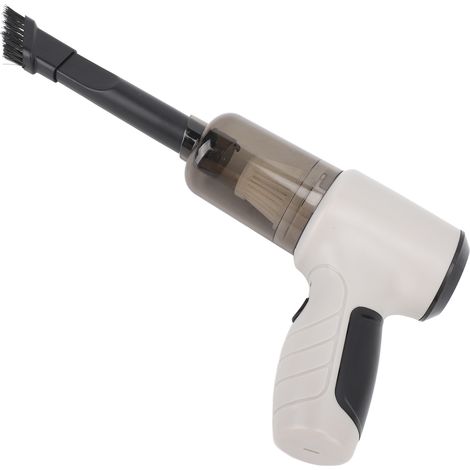 Aspirateur de voiture portable à main, puissant et sans fil, rechargeable, 2400 mAh, gris et blanc. (1/5)