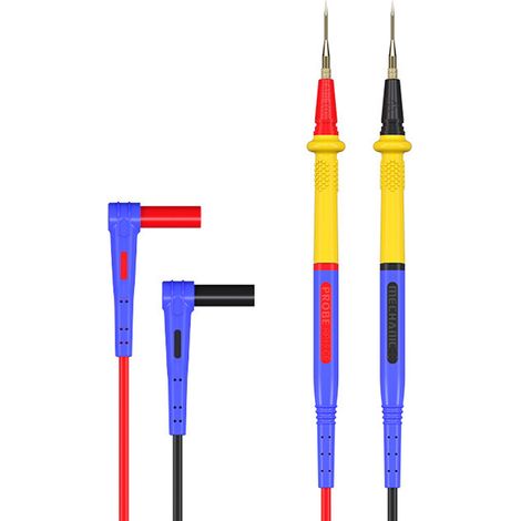 Cables De Test Pour Multimètre - Pointes Remplaables - Fiche Banane 4mm - Pour Réparation électronique - Lot De 2