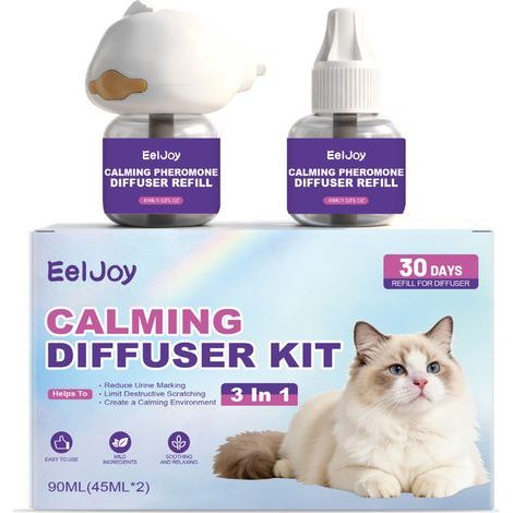 Stimmungsregulator für rollige Katzen – 2 x 45 ml Flaschen + 1 Katzenwärmer (1/5)
