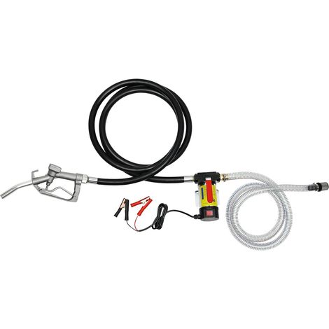 HAUTOUR Pompe Diesel Automatique 45 L/min, Pompe Gasoil Électrique, Gasoil Electrique pour Transfert 3600 rpm, Pompes à Carburant Auto-Aspirant avec Débitmètre, pour Voitures, Camions-Citernes (175W) (1/5)