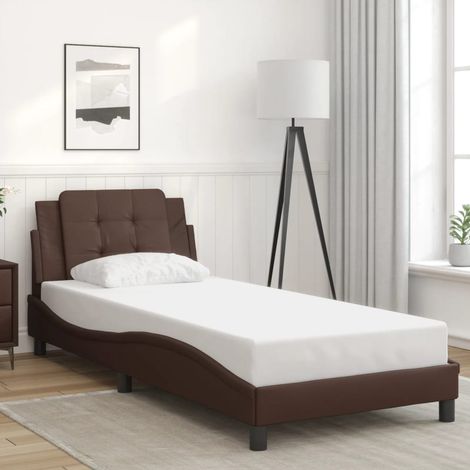 Giroletto con Testiera Marrone 80x200 cm in Similpelle 993802 (1/5)