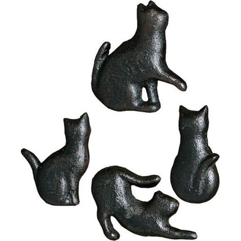 Poignées de meubles en fer forgé forme chat, tiroir originales (1/5)