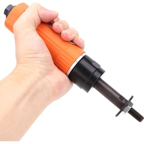 Meuleuse pneumatique industrielle 1/4 pouce, outil de polissage et de meulage à air comprimé, 4000 tr/min (orange) (1/5)