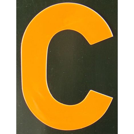 Conacord Reflektierender Klebebuchstabe C orange C Buchstabe (1/2)