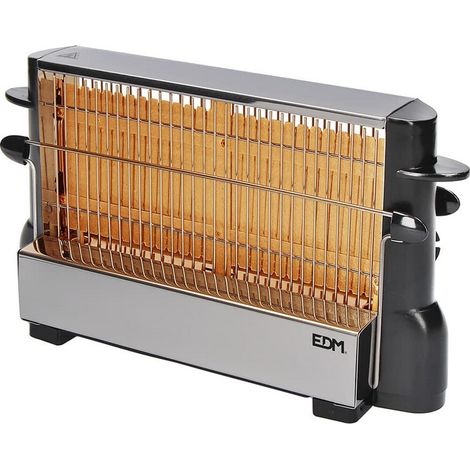 Tostapane edm Tostadora Verticale nero 700 W acciaio inox