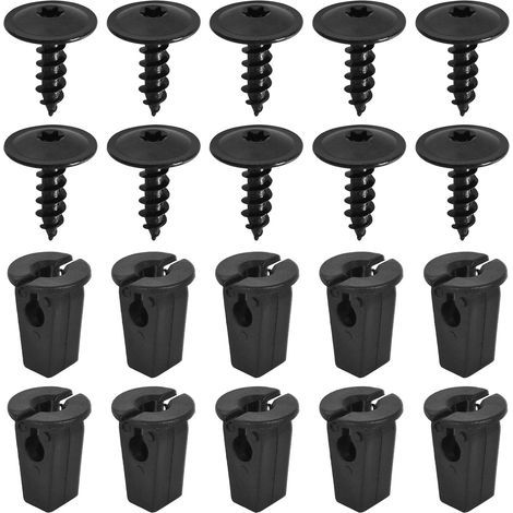 Befestigungsclip-Set für Autos, 20 Blechschrauben für Schutzbleche, Kotflügelschrauben unter der Motorhaube, Karosserieclips für Stoßstange, Tür, Kotflügel, Druckknopf-Austauschset (1/5)