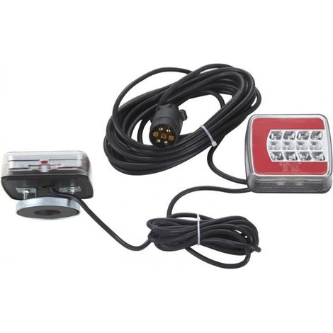 Kit feux led magnetiques 12/24v, cable 7.5m / entre feux 2.5 m (1/2)