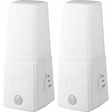 Maximex Lámparas nocturnas 2 en 1 blanc LED con detector