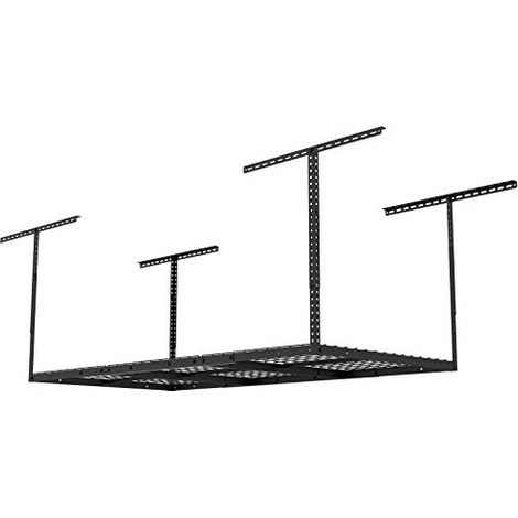 Support de Plafond, Rack de Rangement 183 x 91 cm Plateau Range-Plafond 200 kg Maxi, Noir (1/5)