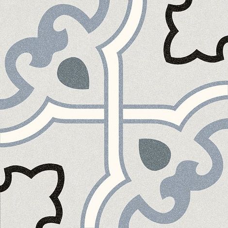 Carrelage décoration 20x20 cm BUFFALO BLEU Rectifié - 1m² (1/3)