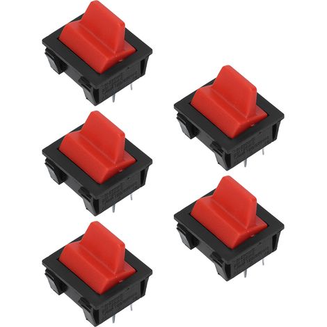 Lot de 10 interrupteurs à bascule à palette, 125 V/250 V CA, en matériau PA66 ignifugé, haute durabilité, stable et à forte capacité de charge. (1/5)