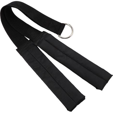 Corde à triceps ultra-résistante pour exercices de fitness, avec fixation métallique, compatible avec les machines à câbles, noire, 66 cm (26 po). (1/5)