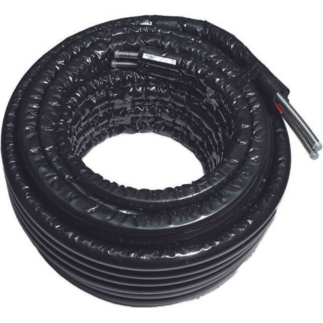 Rotolo tubo flessibile binato per solare in acciaio inox aisi 304 tubo binato isolato inox dn25-1"1/4-mt15 solar