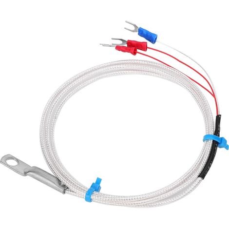 PT100 Temperature Probe, Stainless Steel Disc with Hole (1/5)