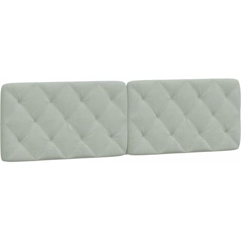 Maison Exclusive - Cabecero de cama acolchado terciopelo gris cla (1/5)
