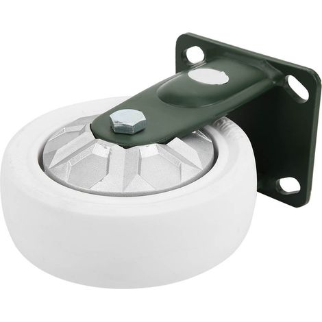 Roulettes robustes de 12,7 cm (5 po) en polypropylène PP anti-torsion, fixes et plates (1/5)