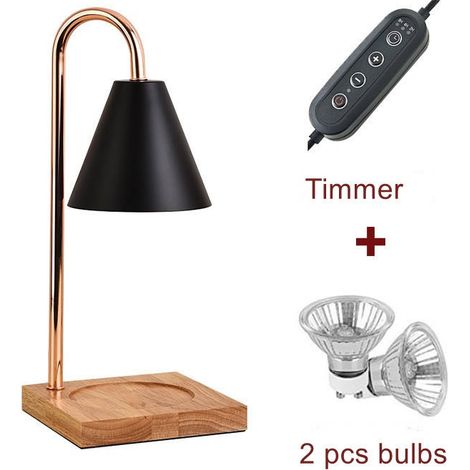 Scaldacandele, lampada elettrica per candele, regalo per l'inaugurazione della casa, decorazione per la nuova casa e la camera da letto, scaldacera dimmerabile utilizzabile con 2 lampadine. (1/4)