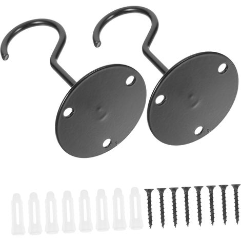 Crochet à vis plafond - zinc - pour suspension et décoration (1/5)