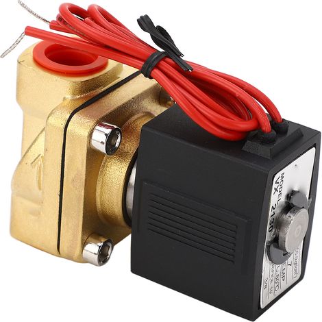 Électrovanne pneumatique à réponse rapide, joint en cuivre, étanchéité optimale, normalement fermée, pour huile et air, G3/8 AC220V (1/5)