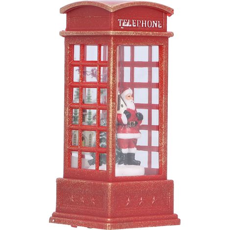 Décorations de Noël, cabine téléphonique, veilleuse, décoration intérieure, cadeau lumineux, vieil homme (1/5)