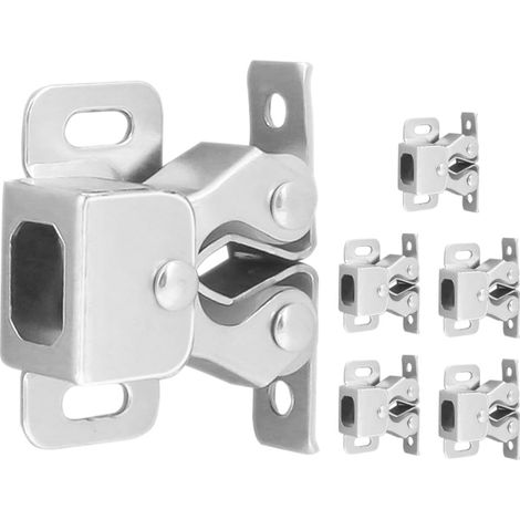 6 Pièces Loquets à Double Bille pour Porte Armoire Fermeture Métallique pour Portes Intérieures de Placard Sécurité et Maintien Adaptés pour Maison et Camping- (1/5)