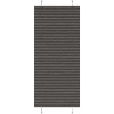 4015159 Store plissé noir 95x200 cm largeur du tissu 94,4 cm polyester (1/5)
