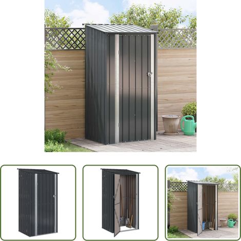 vidaXL Gartenablage - Gartenhütten Anthrazit 103 x 86 x 200 cm Metall (1/5)