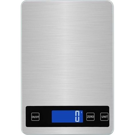 Balanza de cocina digital de precisión, de acero inoxidable plateado – (1/5)